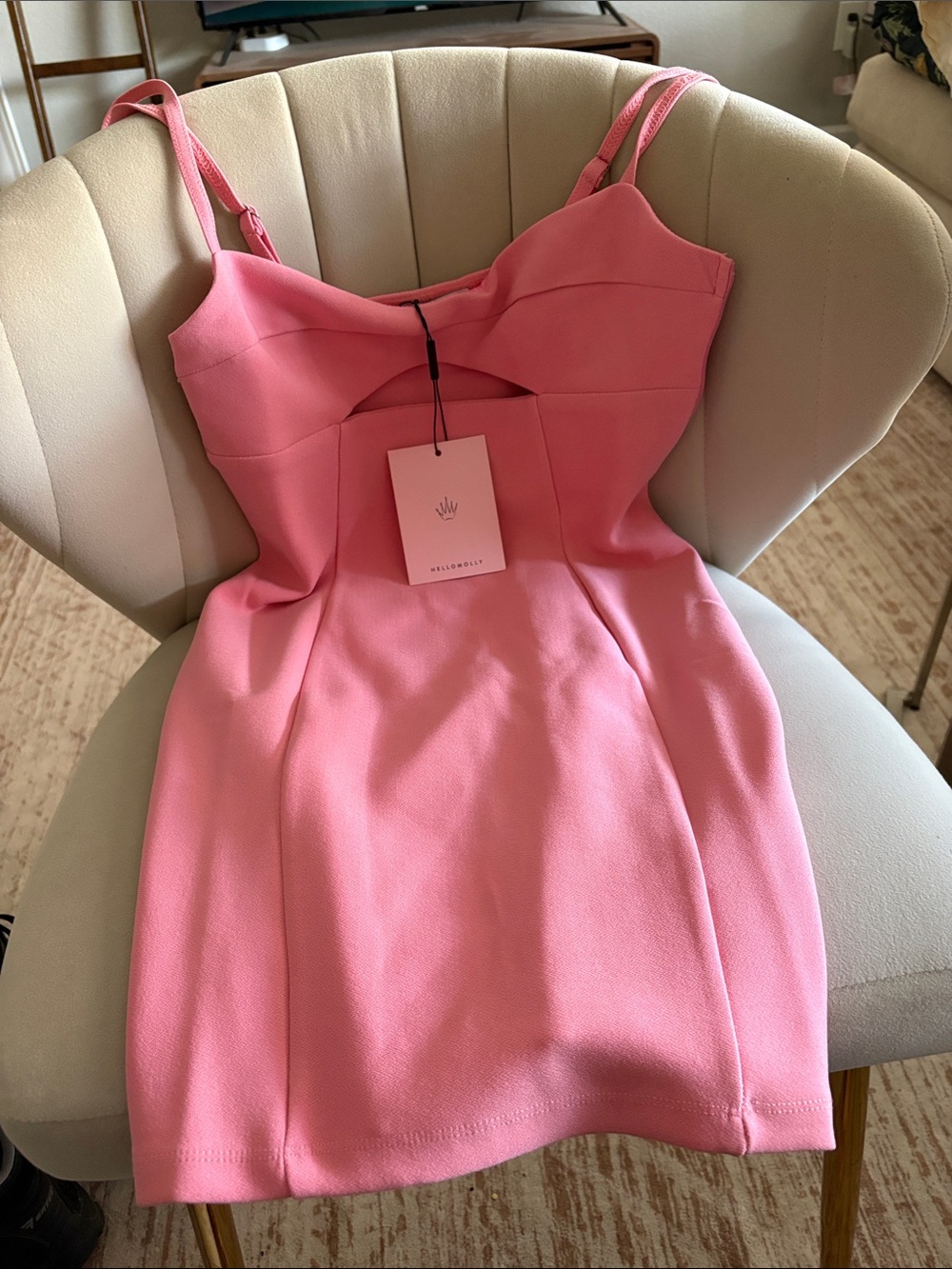 Hello Molly Pink Cutout Bodycon Mini Dress